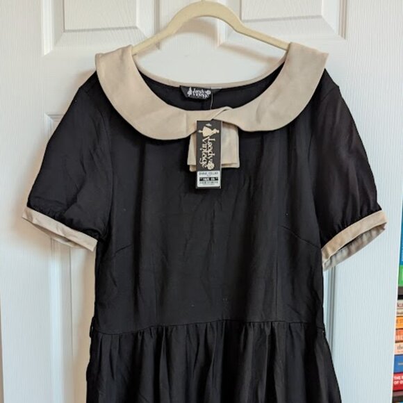 Lady V London Shawl Peter Pan Collar Dress - Picture 1 of 6
